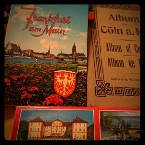 4 mini postcard books, Vintage